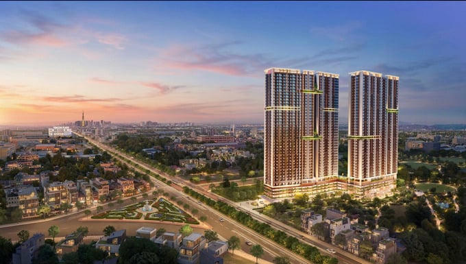 Phối cảnh dự án Picity Central Park tọa lạc tại trục đường DT743