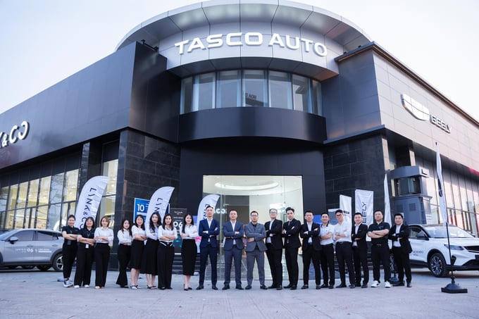 Một showroom Tasco Auto tại Hải Phòng. Tasco đang mở rộng nhanh mạng lưới phân phối và danh mục thương hiệu ô tô tại Việt Nam.