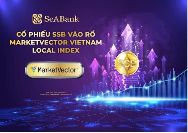 SSB là cổ phiếu duy nhất được thêm vào rổ MarketVector Vietnam Local Index. Ảnh: SeABank.
