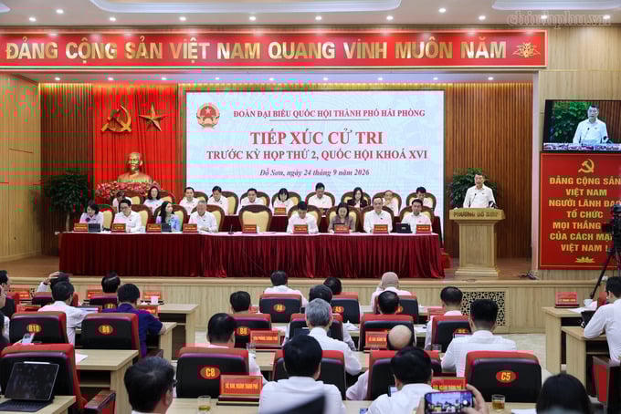 Thủ tướng Lê Minh Hưng cùng Đoàn đại biểu Quốc hội TP Hải Phòng tiếp xúc cử tri trước kỳ họp thứ 2, Quốc hội khóa XVI.