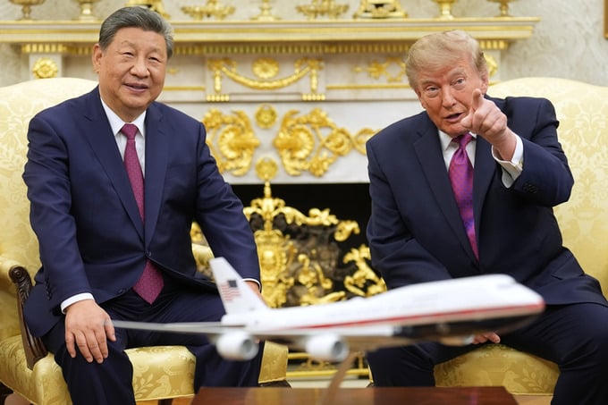 Tổng thống Mỹ Donald Trump và Chủ tịch Trung Quốc Tập Cận Bình. (Ảnh: AP)