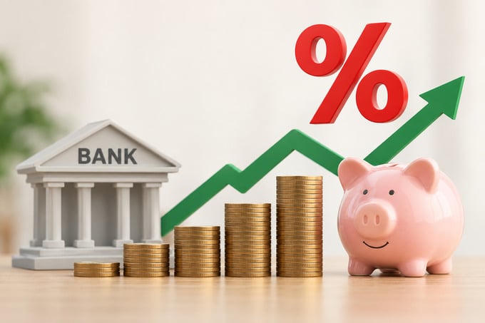 Cuộc đua lãi suất nóng trở lại, loạt ngân hàng tung mức trên 9%/năm (Ảnh minh họa).