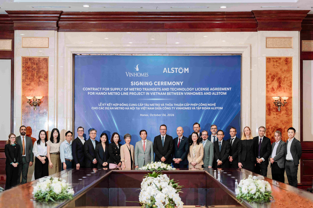 Vingroup và Alstom hợp tác công nghệ để phát triển tuyến đường sắt đô thị hà nội thế hệ mới