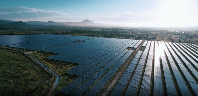 Nhà máy điện mặt trời Thuận Minh 2 công suất 50 MWp tại Lâm Đồng. Ảnh: Helio Energy.