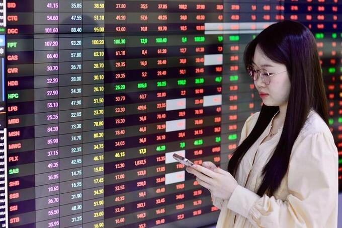 VN-Index mất hơn 14 điểm, chuỗi giảm kéo dài lên 6 phiên. (Ảnh minh họa).