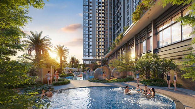 Không gian sống giàu trải nghiệm tại Beachtro Tower. Ảnh phối cảnh: Sun Property
