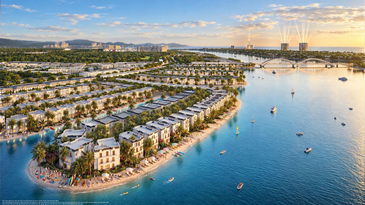 Biển hồ Lagoon 800 ha mở ra không gian mặt nước khoáng đạt cho những buổi chiều nghỉ dưỡng, dạo chơi và tận hưởng cảnh quan bên gia đình.