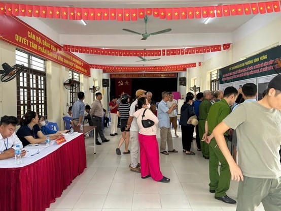 Phường Vĩnh Hưng lấy ý kiến Quy hoạch chi tiết tỷ lệ 1/500 dự án cải tạo, chỉnh trang và tái thiết đô thị Ảnh: Cổng TT Phường Vĩnh Hưng