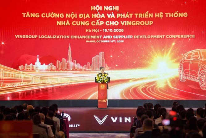 Bà Thái Thị Thanh Hải, Phó Chủ tịch Tập đoàn Vingroup kiêm Phó Chủ tịch VinFast toàn cầu, chia sẻ về định hướng mở rộng chuỗi cung ứng cho tập đoàn.