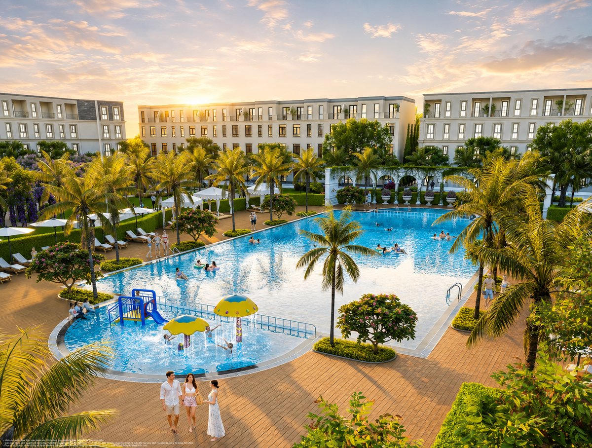 Hệ tiện ích của Vinhomes Green Paradise kết hợp nghỉ dưỡng, thể thao, mua sắm, giáo dục và chăm sóc sức khỏe.