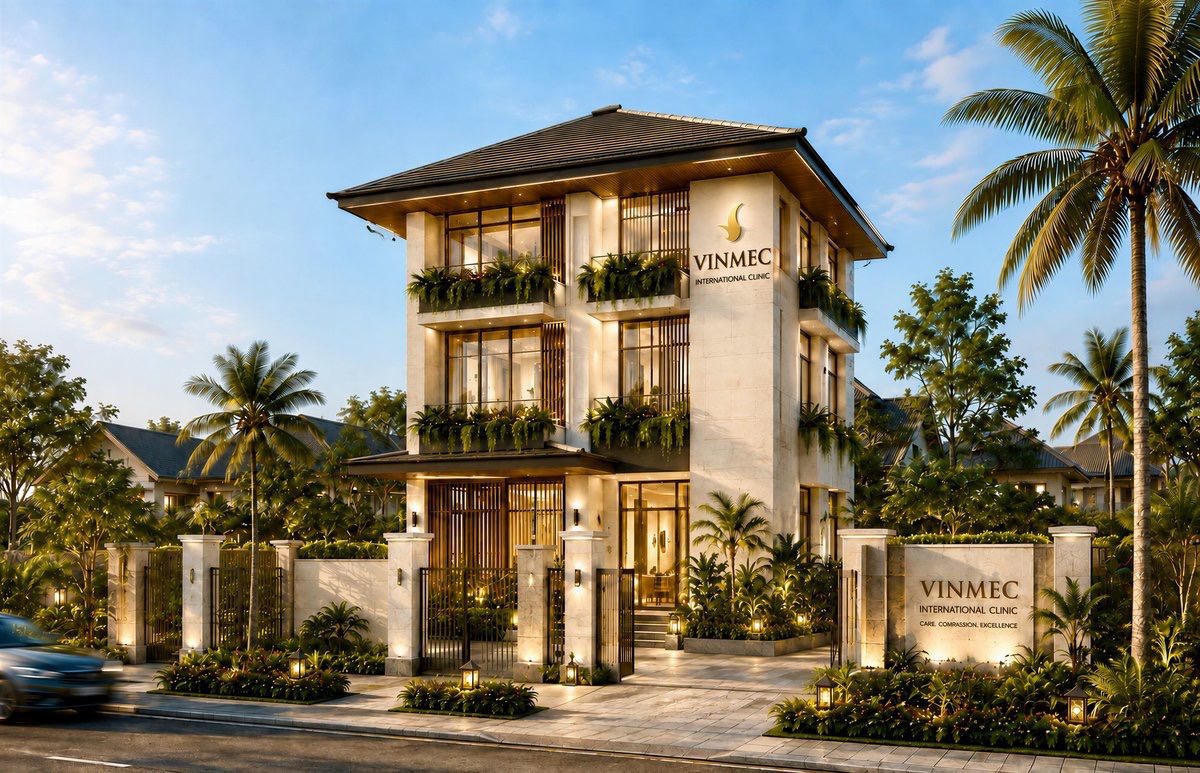 Phòng khám Vinmec nằm trong tổ hợp Hải Vân Wellness Hub dự kiến hoàn thành tháng 3/2028.
