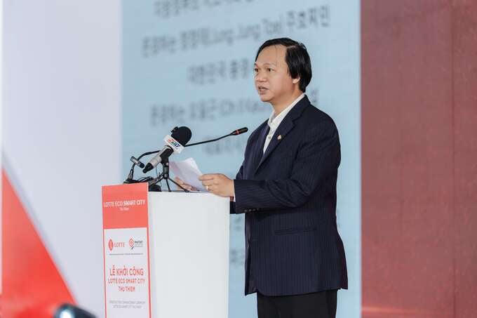 Ông Bùi Quang Anh Vũ — Tổng Giám đốc Công ty Cổ phần Phát triển BĐS Phát Đạt cho biết Lotte Eco Smart City Thu Thiem sẽ là công trình biểu tượng của Thủ Thiêm