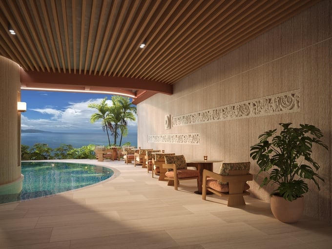 Bể bơi view biển kiến tạo chất sống nghỉ dưỡng cho cư dân Sun Saphia Residence. Ảnh: Sun Property.