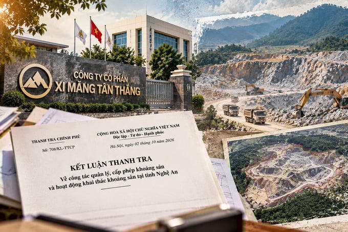 Xi măng Tân Thắng chiếm hơn 41.000 m² đất để khai thác khoáng sản (Ảnh minh họa).