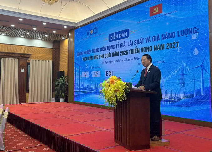 Ông Nguyễn Quang Vinh, Phó Chủ tịch, Liên đoàn Thương mại và Công nghiệp Việt Nam phát biểu khai mạc sự kiện.