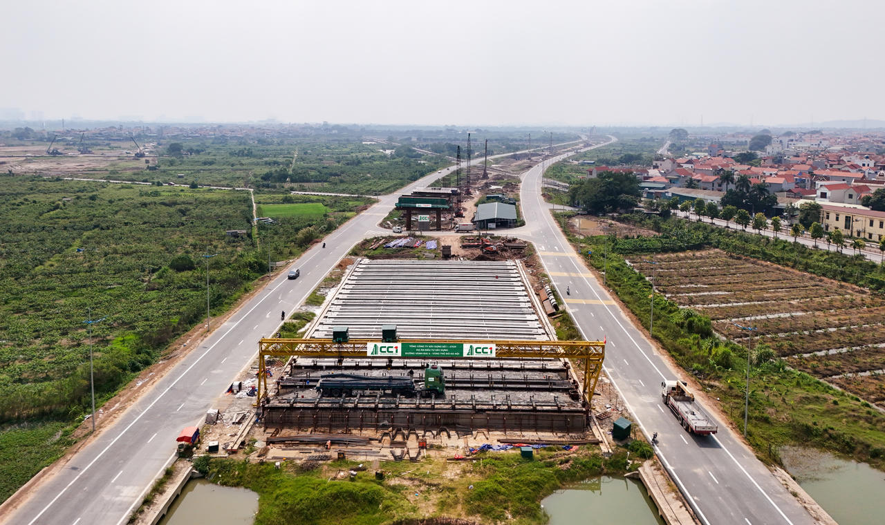 CC1 triển khai thi công đoạn tuyến thuộc Đại lộ Thăng Long - nằm trong dự án đường Vành đai 4 – Vùng Thủ đô Hà Nội