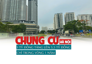 Chung cư Hà Nội 3 tỷ đồng tăng lên 5,5 tỷ đồng chỉ trong 1 năm
