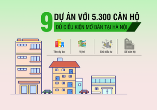 [Infographic] Chi tiết 9 dự án với hơn 5.300 căn hộ đủ điều kiện mở bán tại Hà Nội