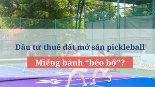 Đầu tư đất kinh doanh pickleball: Có phải là “miếng bánh béo bở?”
