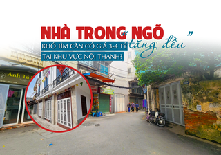Giá nhà trong ngõ tăng đều, “khó” tìm căn có giá 3-4 tỷ đồng tại nội thành?