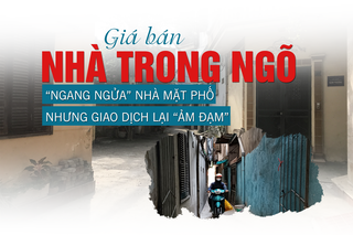 Giá bán nhà trong ngõ “ngang ngửa” nhà mặt phố nhưng giao dịch lại “ảm đạm”