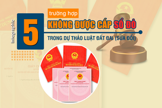 [Infographic] 5 trường hợp không được cấp sổ đỏ trong Dự thảo Luật Đất đai (sửa đổi)