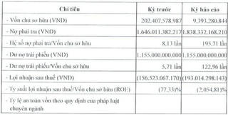 Một doanh nghiệp có nợ phải trả cao gấp gần 200 lần vốn chủ sở hữu