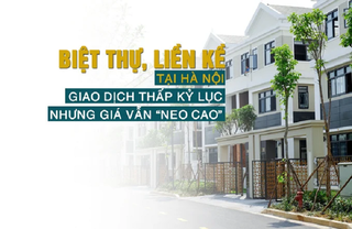 Biệt thự, liền kề tại Hà Nội: Giao dịch thấp kỷ lục nhưng giá vẫn “neo cao”