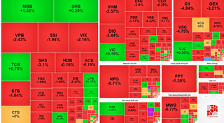 VN-Index thủng 1.660 điểm, sắc đỏ áp đảo toàn thị trường