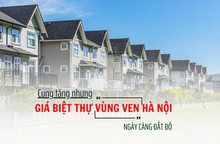 Cung tăng nhưng giá biệt thự vùng ven Hà Nội ngày càng đắt đỏ