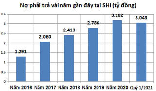 SHI: Nợ phải trả gấp đôi vốn chủ sở hữu, dòng tiền kinh doanh âm