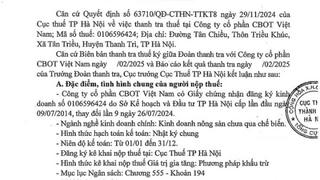 Vi phạm thuế, Công ty CBOT Việt Nam bị phạt, truy thu gần 4,2 tỷ đồng