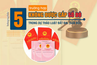 [Infographic] 5 trường hợp không được cấp sổ đỏ trong Dự thảo Luật Đất đai (sửa đổi)
