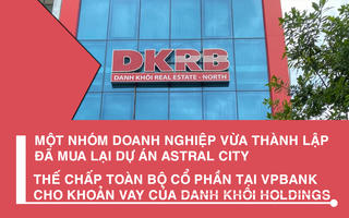 Một nhóm doanh nghiệp vừa thành lập đã mua lại dự án Astral City, thế chấp toàn bộ cổ phần tại một ngân hàng cho khoản vay của Danh Khôi Holdings