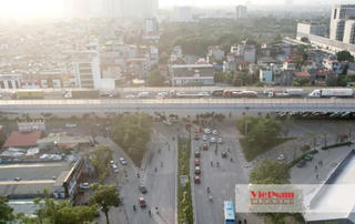 Toàn cảnh khu vực hầm chui 850 tỷ xuyên ngã tư Hoàng Quốc Việt - Phạm Văn Đồng