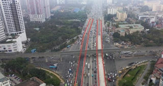 Hai cầu vượt nút giao Mai Dịch trị giá hơn 340 tỷ đồng đang dần hình thành, chuẩn bị về đích cuối tháng 3