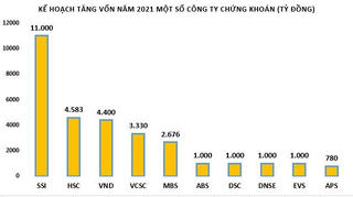 Nguồn cung margin dần cạn, loạt công ty chứng khoán lớn nhỏ dồn dập kế hoạch tăng vốn