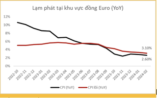Thế kẹt và lời cảnh báo với Châu Âu: Lạm phát xuống chậm, không vội giảm lãi suất