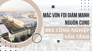 Mặc vốn FDI giảm mạnh, nguồn cung BĐS công nghiệp vẫn tăng