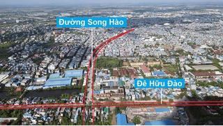 Toàn cảnh vị trí cầu vượt sông Đào trị giá 1.200 tỷ đồng ở Nam Định