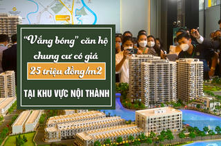 "Vắng bóng" căn hộ chung cư có giá 25 triệu đồng/m2 tại khu vực nội thành?