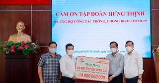 Tập đoàn Hưng Thịnh hỗ trợ khẩn hàng chục tỉ đồng cho TP.HCM chống dịch COVID-19