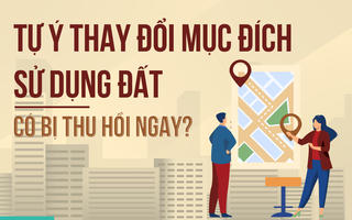 [Infographic]Tự ý thay đổi mục đích sử dụng đất có bị thu hồi ngay?