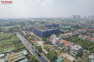 Toàn cảnh dự án Hanoi Melody Residences đang gấp rút hoàn thành