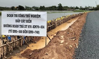 Dùng cát biển đắp nền cao tốc Hậu Giang - Cà Mau từ 1/7