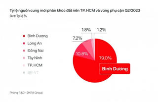 Bình Dương chiếm 79% nguồn cung đất nền mới của thị trường BĐS TP. HCM và vùng phụ cận