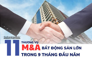 Inforgraphic: 11 thương vụ M&A bất động sản lớn trong 9 tháng đầu năm