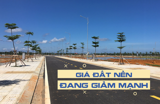 Giá đất nền đang giảm mạnh