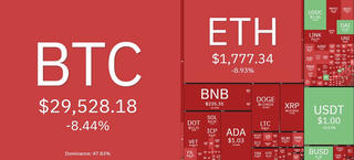 Thị trường tiền ảo chao đảo khi Bitcoin "thủng" mốc 30.000 USD, vốn hóa "bốc hơi" 300 tỷ USD
