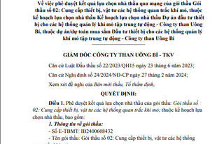 Nghi vấn nâng giá mua sắm trang thiết bị tại Công ty than Uông Bí - TKV